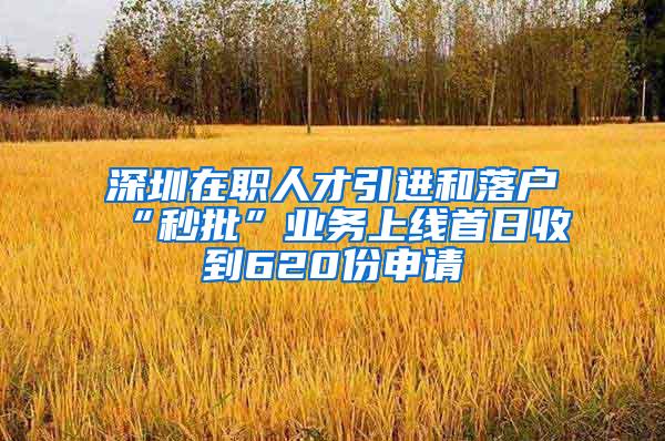 深圳在职人才引进和落户“秒批”业务上线首日收到620份申请