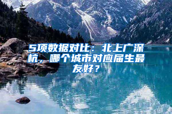 5项数据对比：北上广深杭，哪个城市对应届生最友好？