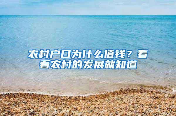 农村户口为什么值钱？看看农村的发展就知道