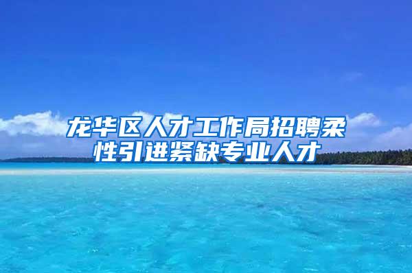 龙华区人才工作局招聘柔性引进紧缺专业人才