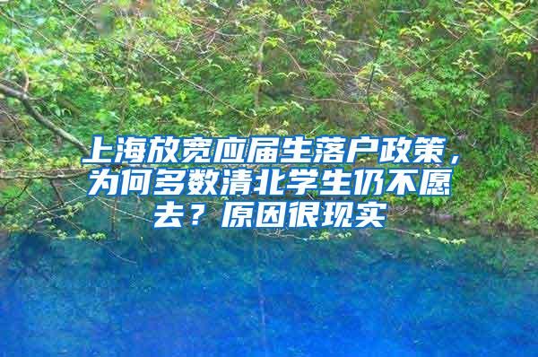 上海放宽应届生落户政策，为何多数清北学生仍不愿去？原因很现实