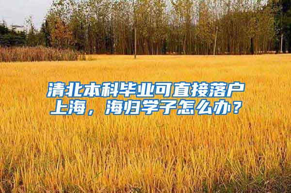 清北本科毕业可直接落户上海，海归学子怎么办？