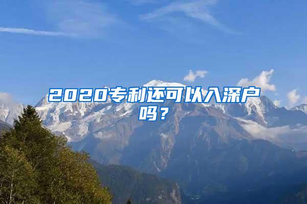 2020专利还可以入深户吗？