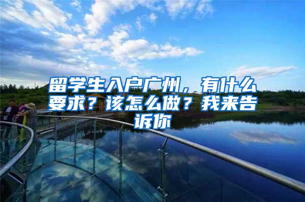 留学生入户广州，有什么要求？该怎么做？我来告诉你