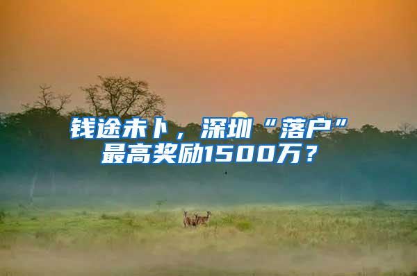 钱途未卜，深圳“落户”最高奖励1500万？