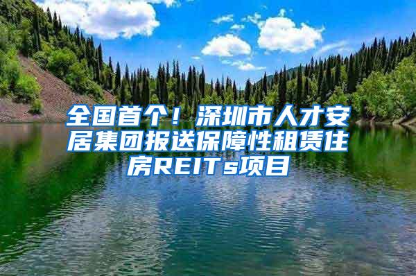 全国首个！深圳市人才安居集团报送保障性租赁住房REITs项目