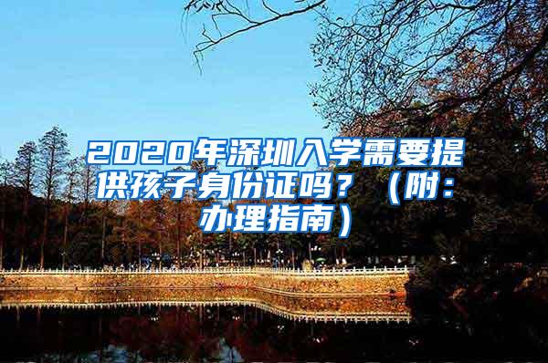 2020年深圳入学需要提供孩子身份证吗？（附：办理指南）