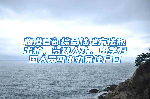 临港首部综合性地方法规出炉，紧缺人才、留学归国人员可申办常住户口