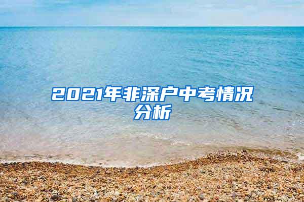 2021年非深户中考情况分析