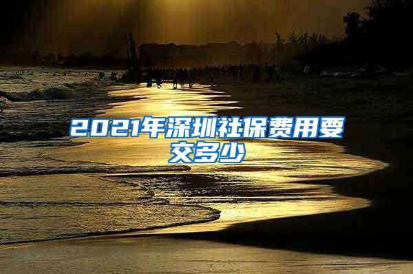 2021年深圳社保费用要交多少