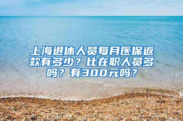 上海退休人员每月医保返款有多少？比在职人员多吗？有300元吗？