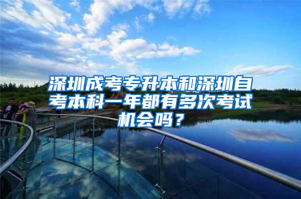 深圳成考专升本和深圳自考本科一年都有多次考试机会吗？