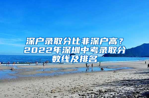 深户录取分比非深户高？2022年深圳中考录取分数线及排名