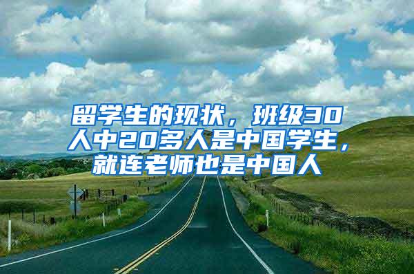 留学生的现状，班级30人中20多人是中国学生，就连老师也是中国人