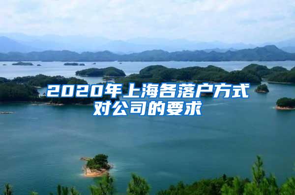 2020年上海各落户方式对公司的要求