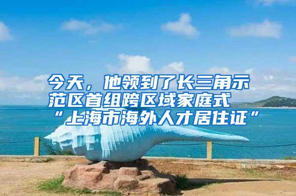 今天，他领到了长三角示范区首组跨区域家庭式“上海市海外人才居住证”