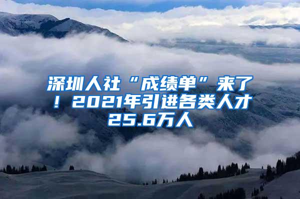 深圳人社“成绩单”来了！2021年引进各类人才25.6万人