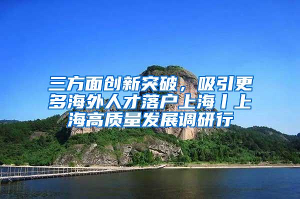 三方面创新突破，吸引更多海外人才落户上海丨上海高质量发展调研行