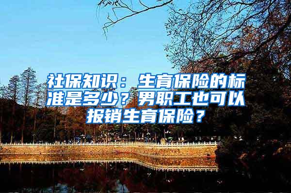 社保知识：生育保险的标准是多少？男职工也可以报销生育保险？