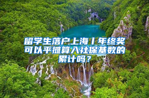 留学生落户上海丨年终奖可以平摊算入社保基数的累计吗？