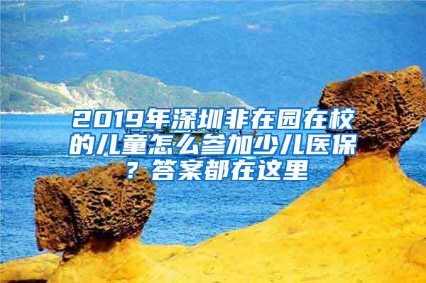 2019年深圳非在园在校的儿童怎么参加少儿医保？答案都在这里