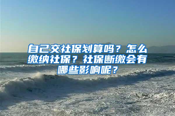 自己交社保划算吗？怎么缴纳社保？社保断缴会有哪些影响呢？