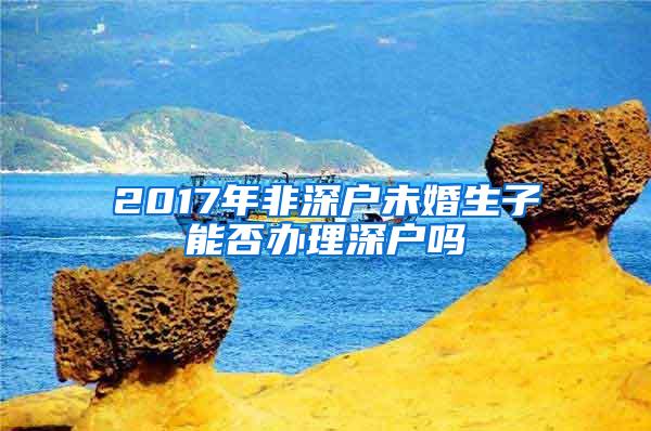 2017年非深户未婚生子能否办理深户吗