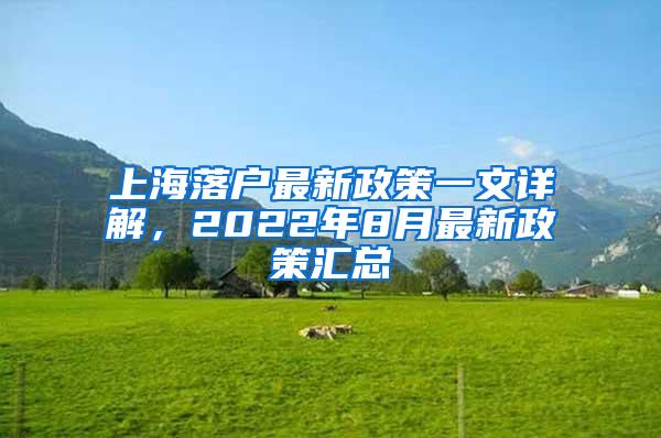 上海落户最新政策一文详解，2022年8月最新政策汇总