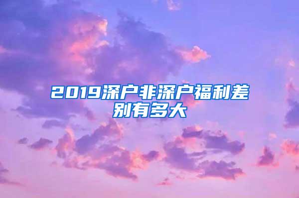 2019深户非深户福利差别有多大