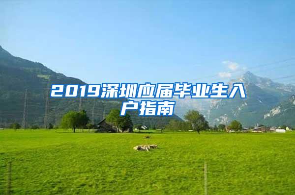 2019深圳应届毕业生入户指南