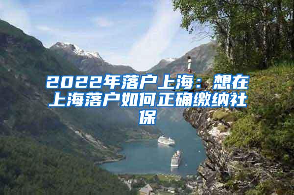 2022年落户上海：想在上海落户如何正确缴纳社保