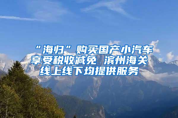 “海归”购买国产小汽车享受税收减免 滨州海关线上线下均提供服务