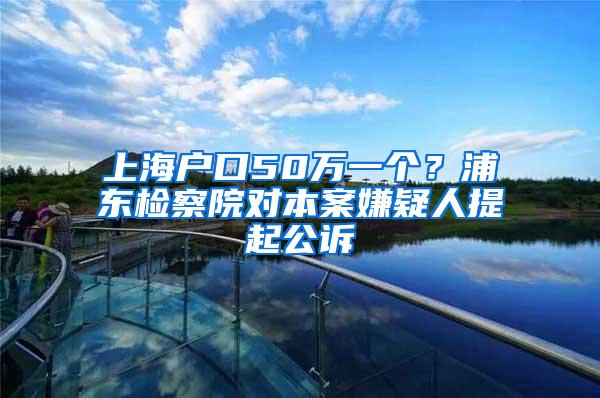 上海户口50万一个？浦东检察院对本案嫌疑人提起公诉