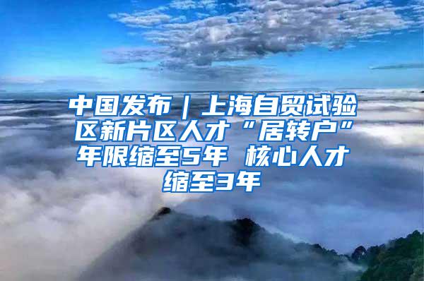 中国发布｜上海自贸试验区新片区人才“居转户”年限缩至5年 核心人才缩至3年