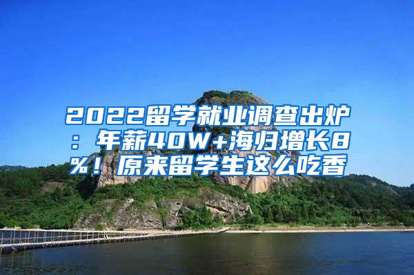 2022留学就业调查出炉：年薪40W+海归增长8%！原来留学生这么吃香