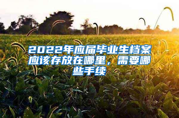 2022年应届毕业生档案应该存放在哪里，需要哪些手续