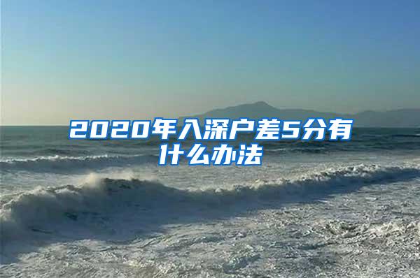 2020年入深户差5分有什么办法