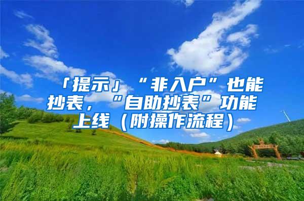 「提示」“非入户”也能抄表，“自助抄表”功能上线（附操作流程）