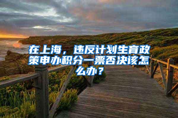 在上海，违反计划生育政策申办积分一票否决该怎么办？