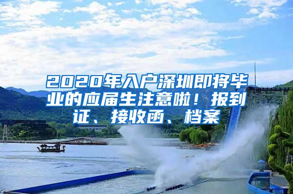 2020年入户深圳即将毕业的应届生注意啦！报到证、接收函、档案