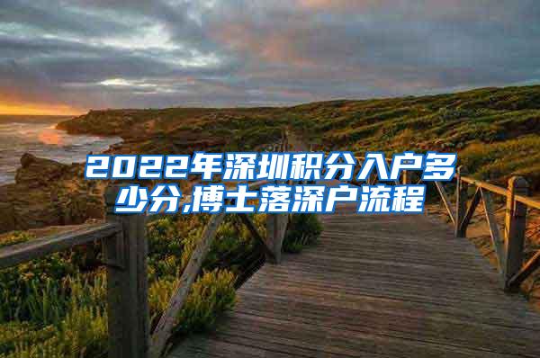 2022年深圳积分入户多少分,博士落深户流程