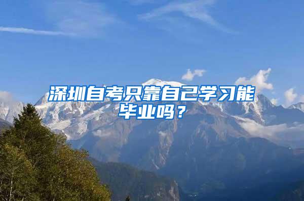 深圳自考只靠自己学习能毕业吗？