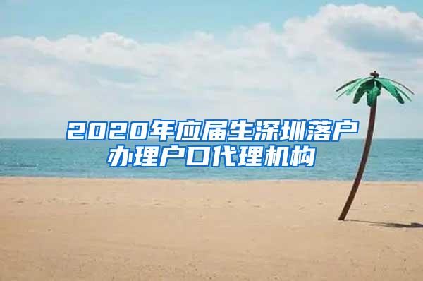 2020年应届生深圳落户办理户口代理机构