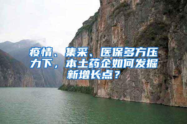 疫情、集采、医保多方压力下，本土药企如何发掘新增长点？