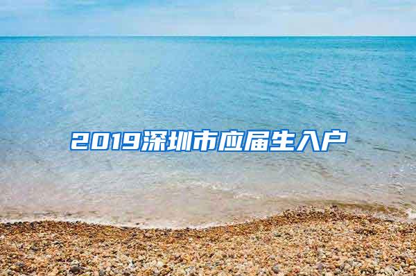 2019深圳市应届生入户