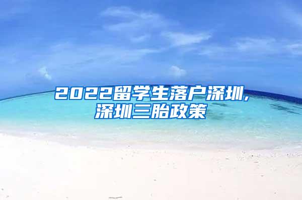 2022留学生落户深圳,深圳三胎政策