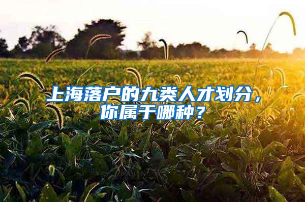 上海落户的九类人才划分，你属于哪种？