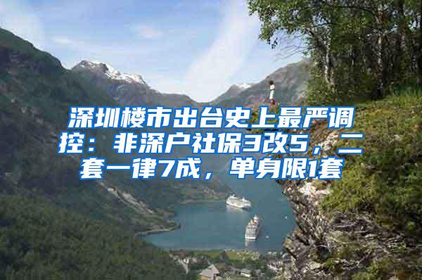 深圳楼市出台史上最严调控：非深户社保3改5，二套一律7成，单身限1套