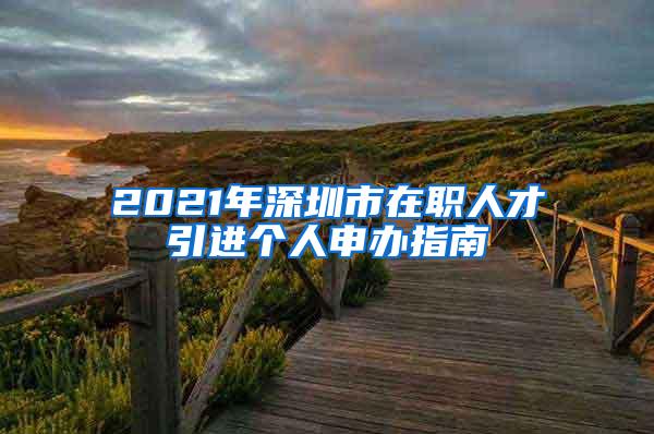 2021年深圳市在职人才引进个人申办指南