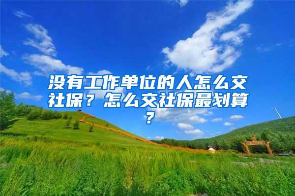 没有工作单位的人怎么交社保？怎么交社保最划算？